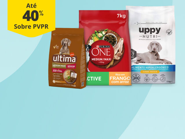At&eacute; 40% PVPR em ra&ccedil;&atilde;o para porte m&eacute;dio e grande